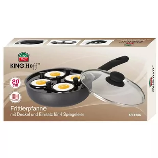 PATELNIA 20cm Z WKŁADEM DO JAJEK KINGHOFF KH-1806 - Patelnie - miniaturka - grafika 7