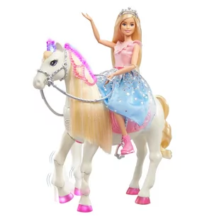 Mattel Przygoda księżniczek Lalka i koń ze światłem i dźwiękiem GML79 - Lalki dla dziewczynek - miniaturka - grafika 1