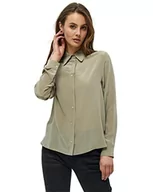 Koszule damskie - Minus Damska koszula jedwabna Caty 2, drewniany dym, 10 - miniaturka - grafika 1