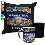 Gadżety dla niej i dla niego - ZESTAW KUBEK MAGICZNY + POSZEWKA Z PODUSZKĄ- ROBLOX GRY PREZENT + IMIĘ - miniaturka - grafika 1