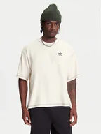 Koszulki męskie - adidas T-Shirt Trefoil Essentials JW0970 Écru Regular Fit - miniaturka - grafika 1
