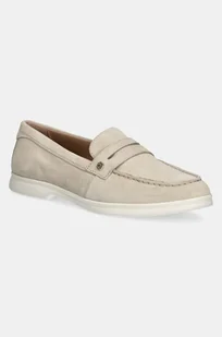 Geox mokasyny zamszowe D XAND 3 damskie kolor beżowy na płaskim obcasie D550ZD 00022 C6738 - Mokasyny damskie - miniaturka - grafika 1