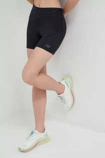 Spodenki damskie - New Balance szorty do biegania Q Speed kolor czarny gładkie high waist - grafika 1