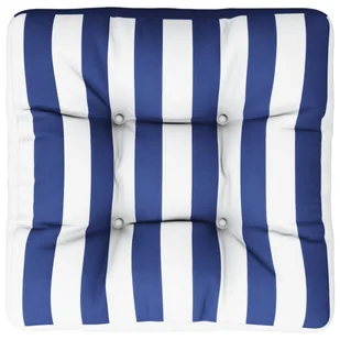 Poduszka na paletę, niebiesko-białe paski, 50x50x12 cm, tkanina - Poduszki ogrodowe - miniaturka - grafika 3