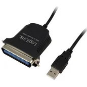 Adaptery i przejściówki - Logilink Adapter USB na port równoległy IEEE1284 z kablem 1,5m AU0003C - miniaturka - grafika 1
