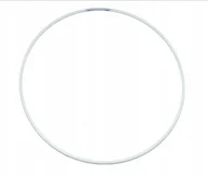 Wyposażenie pokoiku dziecięcego - Obręcz Biała Do Łapacza Snów 20 Cm Baza Metalowa Koło - miniaturka - grafika 1