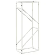 Wózki magazynowe - vidaXL Stojak na drewno opałowe, biały, 40x25x100 cm - miniaturka - grafika 1