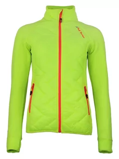 Kurtki i kamizelki sportowe damskie - Peak Mountain Kurtka hybrydowa "Acer" w kolorze zielonym - grafika 1