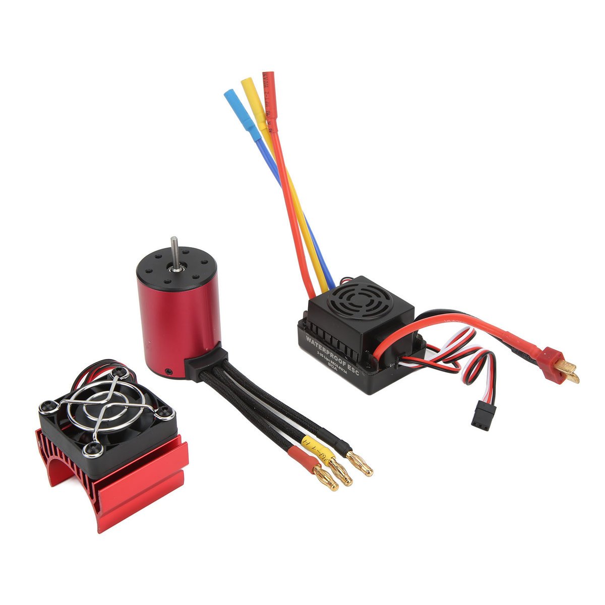 Silnik bezszczotkowy wodoodporny S3650 3100KV 60A, regulator bezszczotkowy T