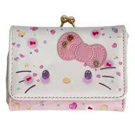 Portfele - Portfel Rozkładany Na Zatrzask Różowy Cukierkowy Hello Kitty - miniaturka - grafika 1