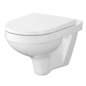 CERSANIT S701-565 SET B471 MISKA ZAWIESZANA ZIP SIMPLEON Z ANTYBAKTERYJNĄ DESKĄ WOLNOOPADAJĄCĄ - Miski WC - miniaturka - grafika 1