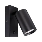 Lampy ścienne - Ideus Kinkiet LAMPA ścienna DARIA WLL 03953 regulowana OPRAWA metalowa tuba loft czarna 03953 - miniaturka - grafika 1