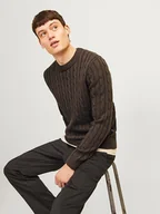 Swetry męskie - Jack & Jones Sweter w kolorze khaki - miniaturka - grafika 1