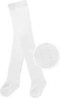 Rajstopy dziecięce - Rajstopy dziecięce bawełniane z wzorem, białe, rozmiar 104/110 - miniaturka - grafika 1