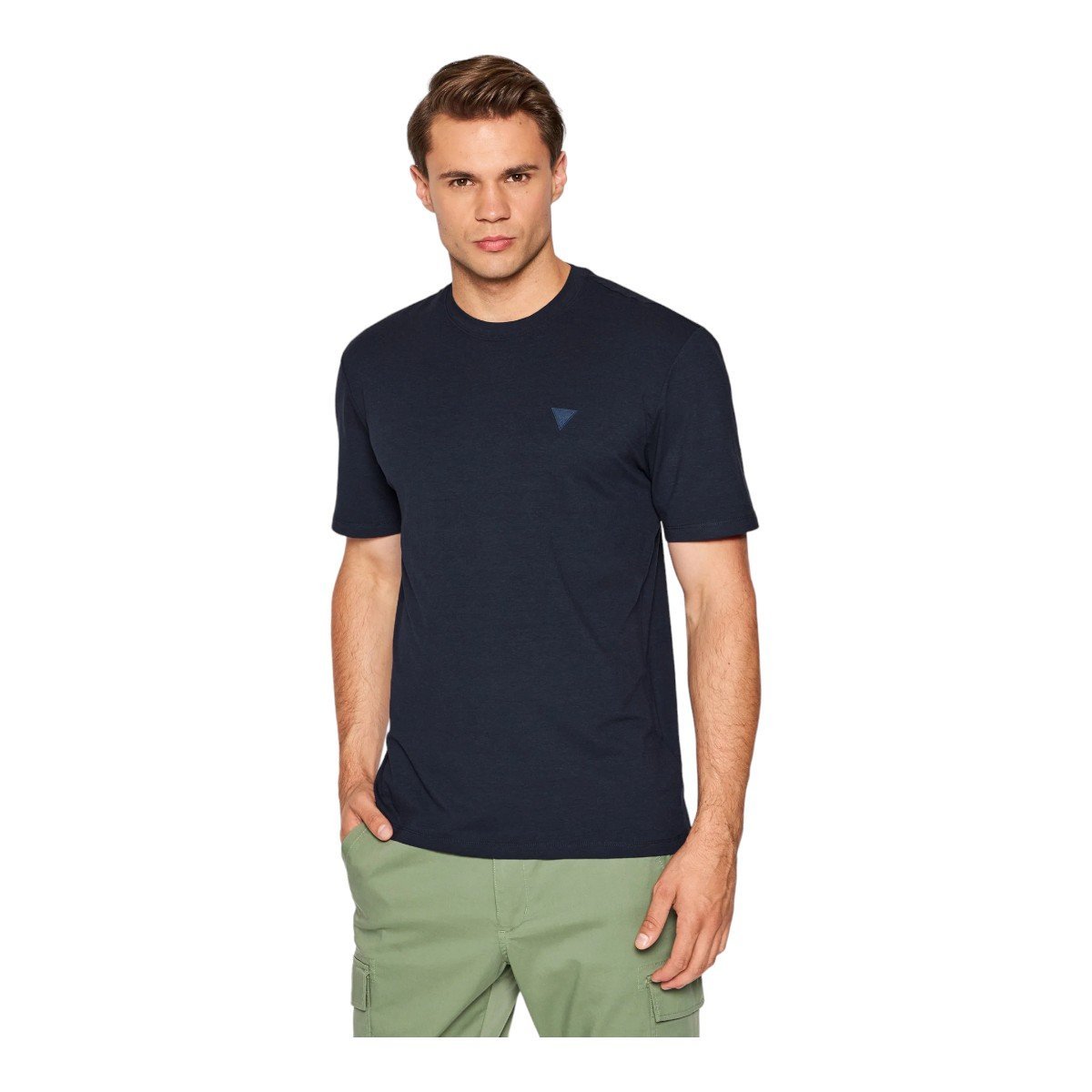 GUESS KOSZULKA MĘSKA T-SHIRT HEDLEY SS T-SHIRT GRANATOWA r.L