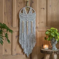 Dekoracje domu - Łapacz snów Sati szary - miniaturka - grafika 1