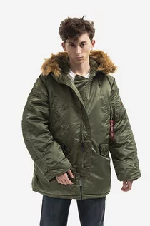 Kurtki męskie - Alpha Industries kurtka N3B męska kolor zielony zimowa 100106.01 - grafika 1