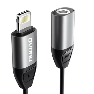 Dudao Dudao adapter przejściówka ze złącza Lightning na gniazdo słuchawkowe 3,5 mm mini jack szary (L17 gray) - Lightning (męski) 3,5 mm mini jack (żeński) L17 gray - Kable USB - miniaturka - grafika 1