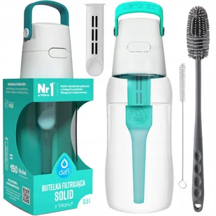 Zestaw Butelka Dafi Solid 0,5 turkusowa + szczoteczki do mycia butelek - Butelki filtrujące Zestaw Butelka Dafi Solid 0,5 turkusowa + szczoteczki do mycia butelek - Butelki filtrujące - miniaturka - grafika 1