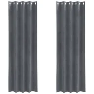 Zasłony - Zasłony vidaXL Super jasny szary Poliester 140 x 225 cm Trwałe Zasłony - miniaturka - grafika 1