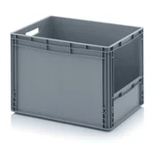 Pojemniki przemysłowe - Skrzynki plastikowe z otworem 600x400x420 mm - miniaturka - grafika 1