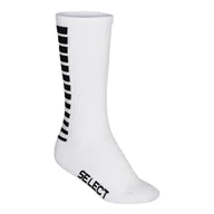 Piłka ręczna - Skarpety piłkarskie treningowe męskie długie Select Striped białe - miniaturka - grafika 1