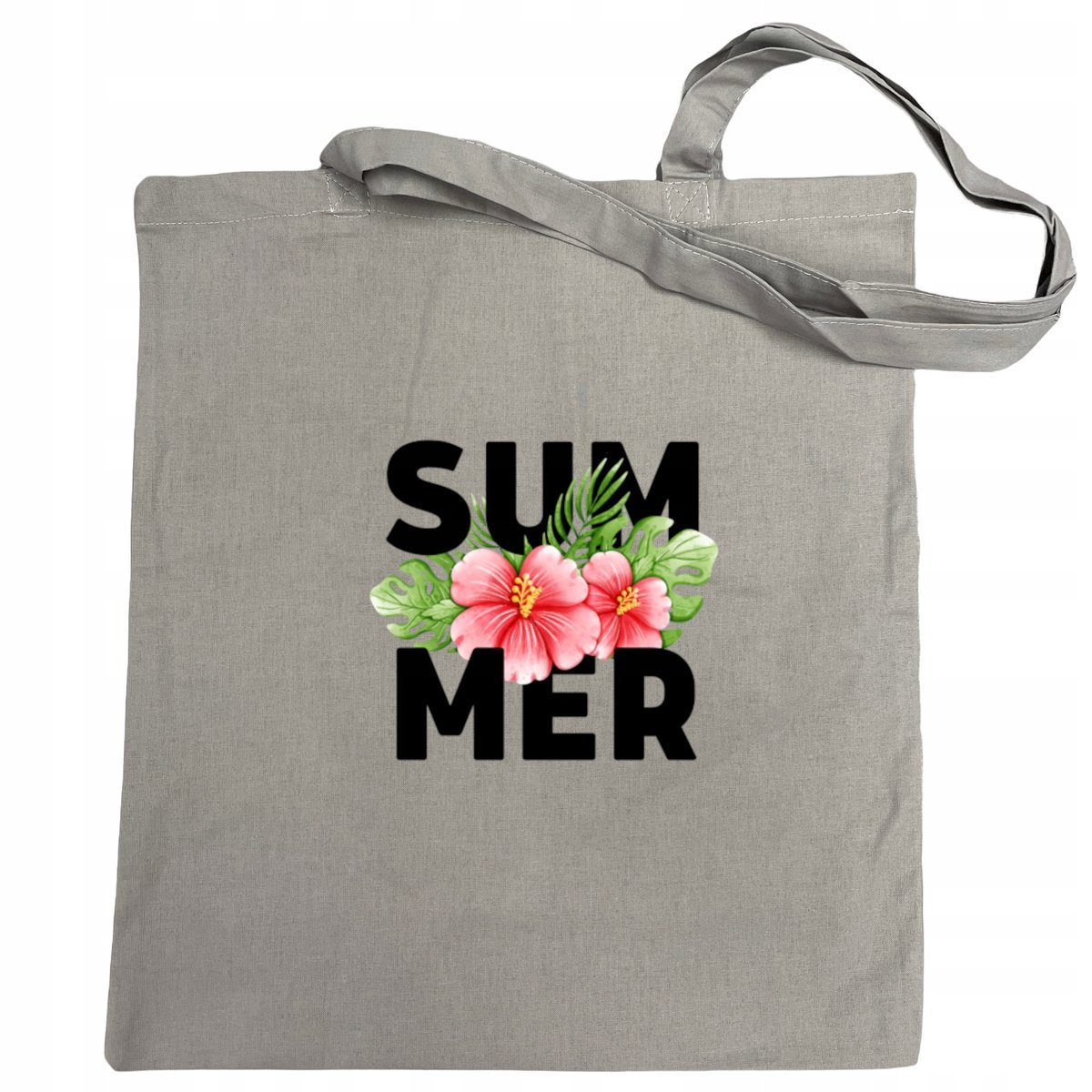 Torba na zakupy wakacyjny nadruk LATO KWIATY
