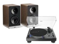 Zestawy stereo - Audio-Technica AT-LP140XP (czarny) + Connex (orzech) - miniaturka - grafika 1