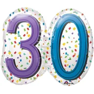 Balony i akcesoria - Amscan Balon foliowy "Urodziny 30 Rainbow Birthday", 25" SHP 34444 - miniaturka - grafika 1
