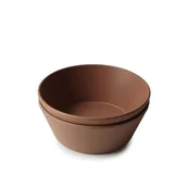 Miseczki i talerzyki dla dzieci - Mushie - 2 miseczki Round Caramel - miniaturka - grafika 1