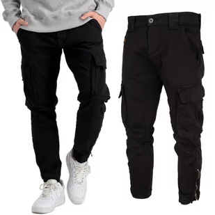 Spodnie Alpha Industries Task Force Pant 106203 03 - Czarne - Odzież taktyczna i umundurowanie - miniaturka - grafika 1