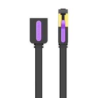 Pozostałe akcesoria sieciowe - Płaski przedłużacz kabla sieciowego CAT7 Vention ICBBJ RJ45 Ethernet 10Gbps 5m Czarny - miniaturka - grafika 1