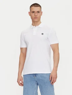 Timberland Polo TB0A6VDP Biały Regular Fit - Koszulki męskie - miniaturka - grafika 1