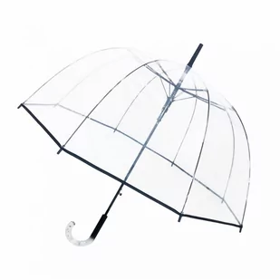 Długi parasol przezroczysty kopuła, czarna bordiur kod: UBUL1602 + Sprawdź na SuperWnetrze.pl - Parasole - miniaturka - grafika 1