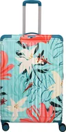 Walizki - Walizka duża Travelite Cruise Print 77 cm turkusowa lilia - miniaturka - grafika 1