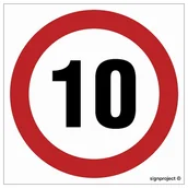 Akcesoria BHP - Sa029 Ograniczenie Prędkości 10 - 30 X 30 Cm, Pn - Płyta 1Mm Libres Polska Sp Sgp-Sa029_300X300_Pn 5904937493681 - miniaturka - grafika 1