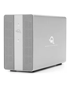OWC Mercury Elite Pro Dual with 3-Port USB Hub, Drive Enclosure (silver, USB 10Gb/s External Storage Solution) - Obudowy i kieszenie na dyski twarde - miniaturka - grafika 1