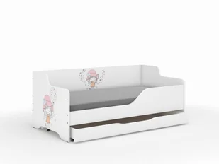 Łóżko dziecięce LILU 160x80 DZIEWCZYNKA Z BALONIKIEM- kompet - Łóżeczka i kojce - miniaturka - grafika 1