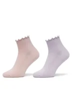 Skarpetki damskie - Aldo Zestaw 2 par wysokich skarpet damskich Frilluxe 13939707 Różowy - miniaturka - grafika 1