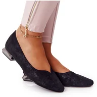 Baleriny - Baleriny Na Srebrnym Obcasie Vinceza 21-10601 Czarne wielokolorowe - miniaturka - grafika 1