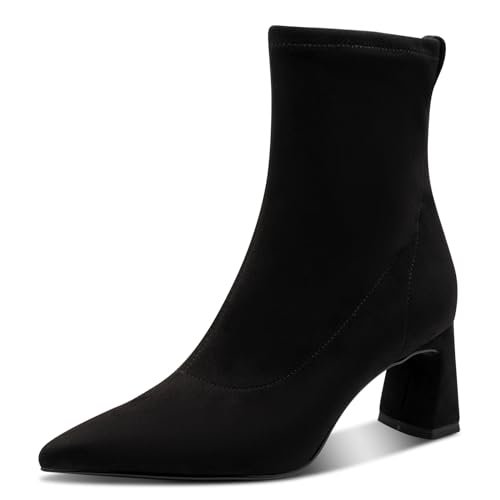Tamaris Damskie botki na obcasie 1-25315-45, czarne, rozmiar 38 EU, czarny, 38 EU