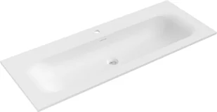Mexen Vela umywalka wpuszczana w blat 121 x 46,5 cm, biała mat - 25231201 - Umywalki - miniaturka - grafika 1