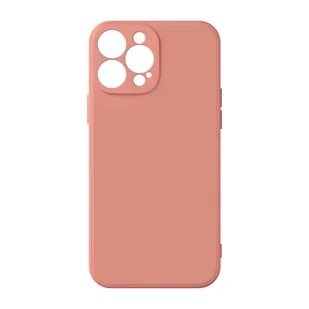 Etui do iPhone 13 Pro Max Silikonowe półsztywne z wykończeniem Soft Touch - różowe - Etui i futerały do telefonów - miniaturka - grafika 1