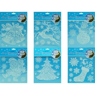 Naklejki świąteczne na szybę 24 cm - Ozdoby bożonarodzeniowe - miniaturka - grafika 1