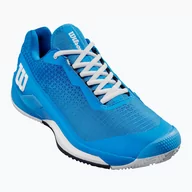 Buty sportowe męskie - Buty do tenisa męskie Wilson Rush Pro 4.0 Clay french blue/white/navy blazer - miniaturka - grafika 1