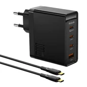 Ładowarki do telefonów - Ładowarka sieciowa McDodo GAN 3xUSB-C + USB, 100W + kabel 2m (czarna) - miniaturka - grafika 1