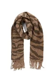 Apaszki i szaliki damskie - Szalik damski Pieces Pyron Straight zebra frędzle - miniaturka - grafika 1