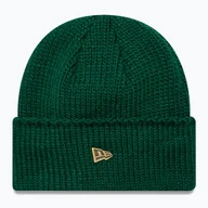Czapki damskie - Czapka zimowa New Era Metal Pin Wide Cuff Knit Beanie dark green WYSYŁKA W 24H 30 DNI NA ZWROT - miniaturka - grafika 1