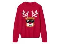 Swetry dla chłopców - pepperts!® Sweter świąteczny dla dzieci (158/164, Czerwony) - miniaturka - grafika 1