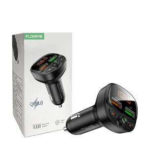 Strado Transmiter Bluetooth FM z dwoma portami USB Floveme HY-87 DNFLOVEMETRANSMITTER - Transmitery FM - miniaturka - grafika 1